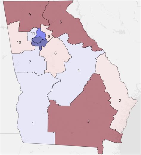 Highly Competitive Districts, Map 1: Georgia (3R-3D-8C) : r ...