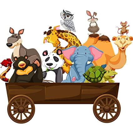 AS interior PVC Vinyl Group of Animals Theme Self Adhesive Wall Sticker ...