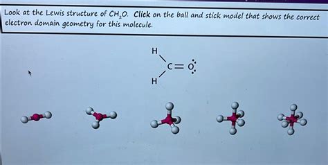Solved Look at the Lewis structure of CH2O. ﻿Click on the | Chegg.com
