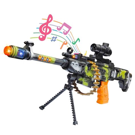 VGRASSP Army Style Machine Gun Toy for Kids with Realistic Bullets on ...