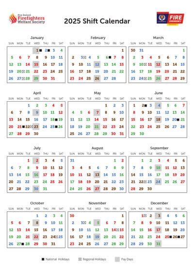 Shift Calendar 2025 Printable - EJMagazine.com