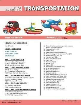 Transportation Lesson Plan 的图像结果