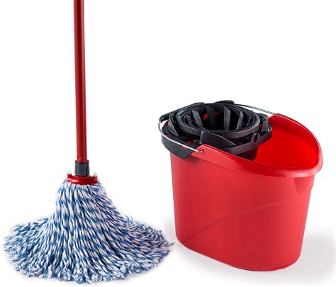 Vileda Spin and Clean Floor Mop and Bucket Set, Spin Mop for Cleaning ...