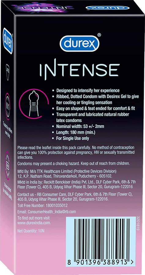 Buy DUREX INTENSE CONDOMS FOR HER EXTRA PLEASURE - 10 EXTRA DOTTED AND ...