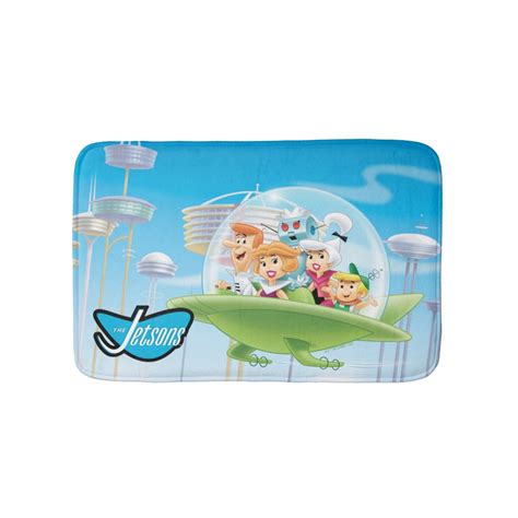 The Jetsons | The Family Flying Car Bath Mat | Zazzle