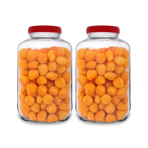 Buy CROCO JAR Croco Glass Round Jar Air-Tight Jars With Plastic Lid ...