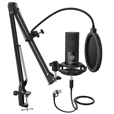 FIFINE T669 USB Condenser Mic Kit|Adjustable Scissor Arm Stand, Shock ...