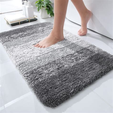 OLANLY Bathroom Rugs Mat 24x16, Extra Soft Absorbent Microfiber Bath ...