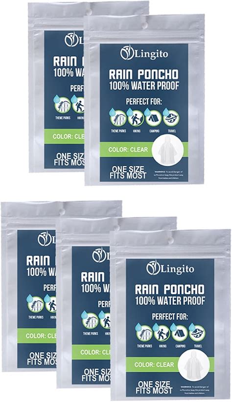Lingito 5, 10 or 15 Packs Rain Poncho, Disposable India | Ubuy