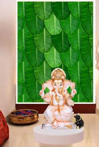 Tejas Creation Banana leaf Wedding, Pooja Backdrop Decoration ( 5FTX ...