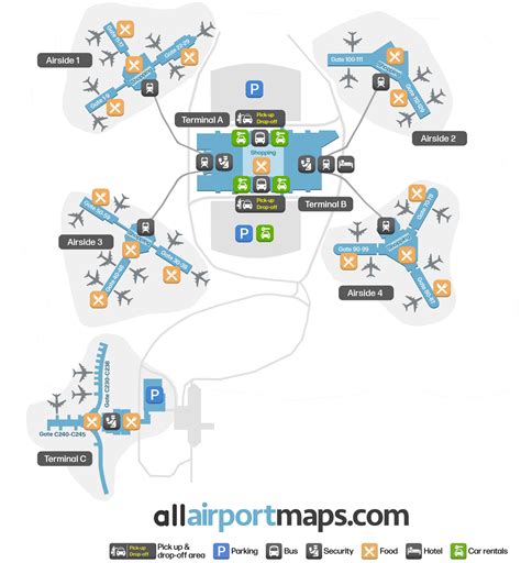 MCO Airport Map - Orlando International Airport Terminal Maps ...