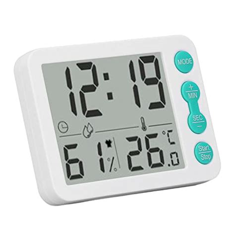 Thermometer, Time Setting Alarm Clock Strong Magnet Digital Thermo ...