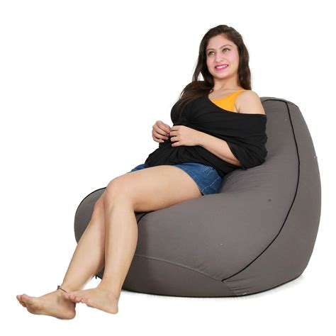 Couchette? Bean Bag XXXL Cotton Cover in Grey Finish (Without Beans ...
