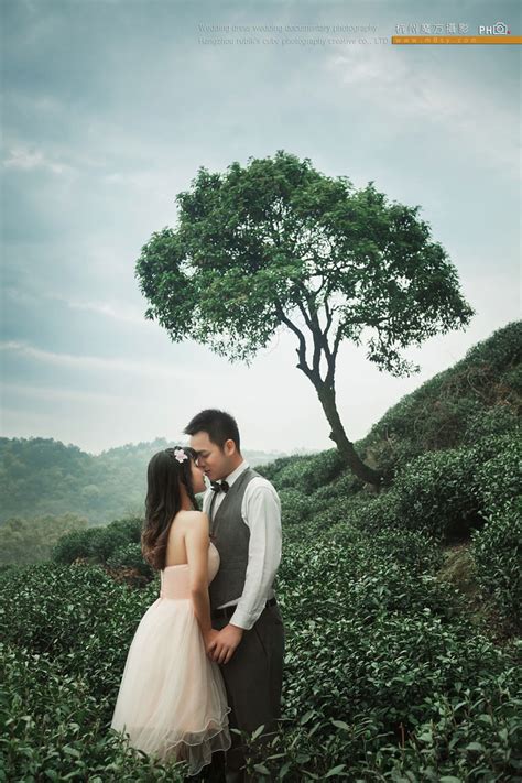 龙井茶园小清新婚纱照-来自杭州魔方婚纱摄影客照案例 |婚礼时光