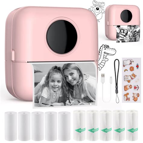 HuiJuKeJi Mini Sticker Printer Bluetooth Smart Pocket Inkless Thermal ...