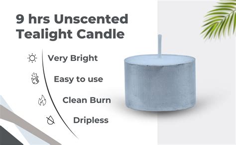 Kriti Life Tealight Candles 100% Paraffin Wax | 9 Hours | Smokeless ...