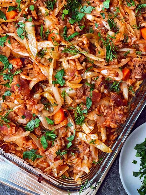 Unstuffed Cabbage Rolls Unstuffed Lazy Cabbage Roll Casserole: Quick