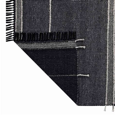Hutton Black Flatweave Tassel Runner 2x7 | At Home