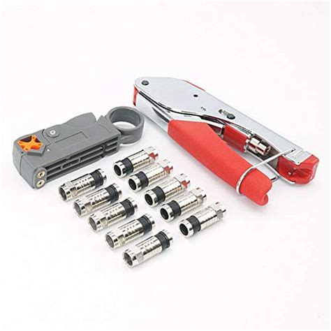 Stripper Coax Cable Crimper Compression Connectors Handheld Metal 14 * ...