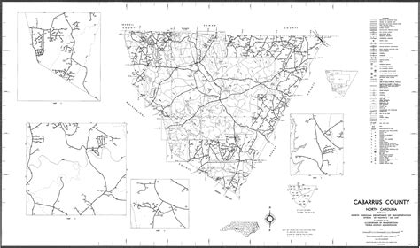 2000 Road Map of Cabarrus County, North Carolina