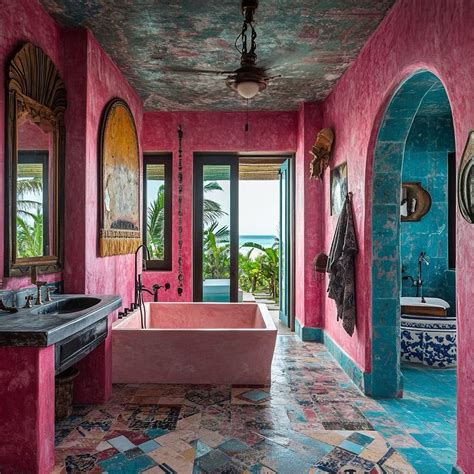 BEYTI CONCEPT on Instagram: "The bathroom in this Frida Kahlo-inspired ...