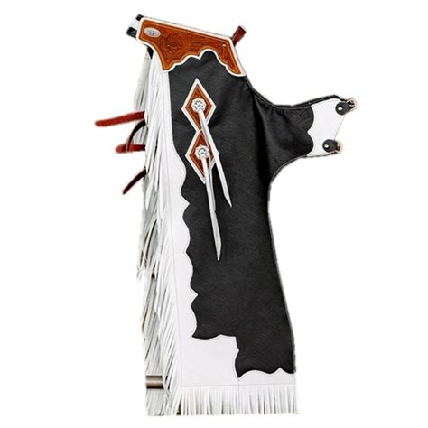 Western Leather Chinks Chaps with Tooled Yoke for Men Women Kids ...