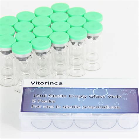 Buy 10ml Sterile Glass Vials, 10 Packs-10ml Sterile Empty Vial with ...