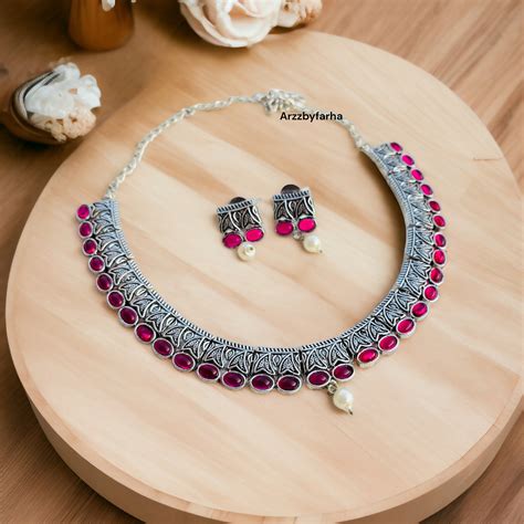 Ruby Pink Necklace Set – Arzzbyfarha