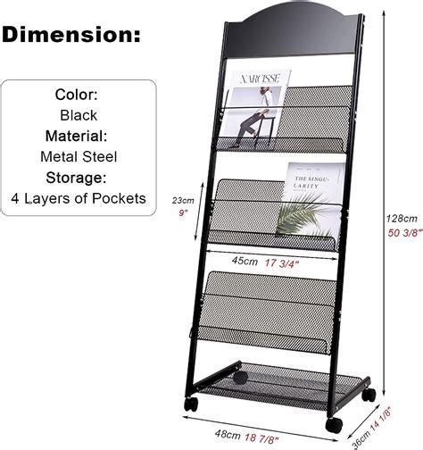 MTSON Magazine Rack Portable Magazine Rack Holder India | Ubuy