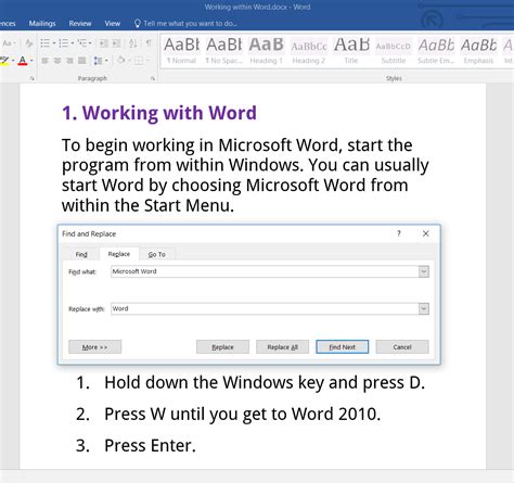 Find and Replace - Sharon's Shortcuts