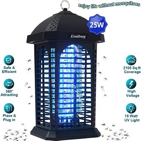 Bug Zapper Lights Mosquito Repeller 4200V 5W Mosquito Fly Bug Insect ...