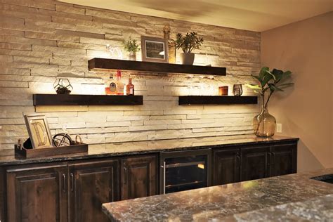 Bar With Floating Shelves And Tv at Micheal Haber blog