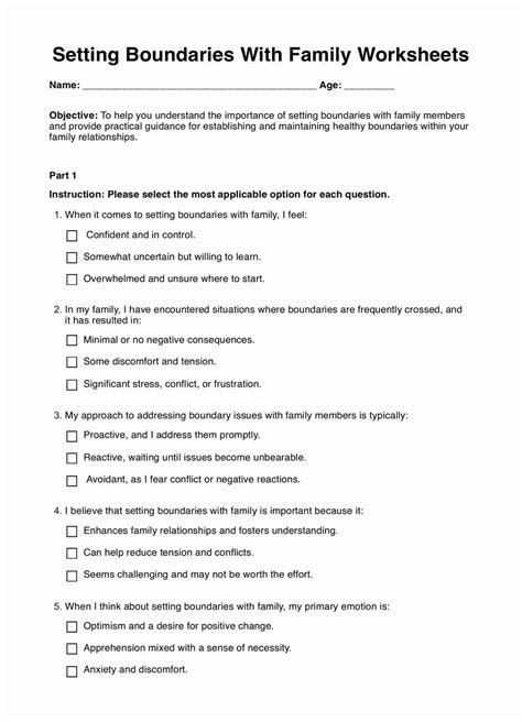 Setting Boundaries With Relationships Worksheet & Example | Free PDF ...