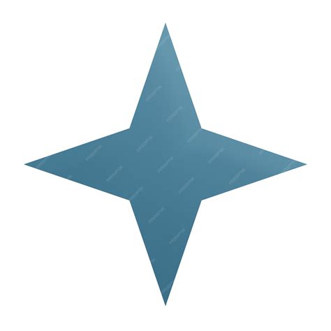 Premium PSD | 3 d illustration of four pointed star