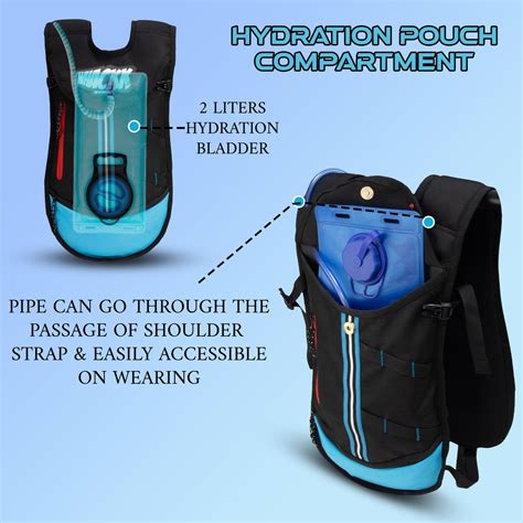 Aero Blue 5L CyclingÂ Running Bag | Unisex Camping & Hiking | 2L Hydra ...