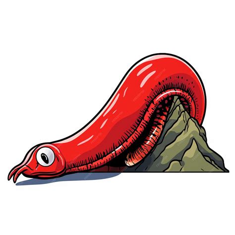 Premium AI Image | Kinabalu Giant Red Leech cute illustration charm ...
