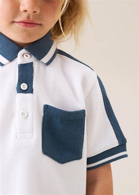 Angel & Rocket Boys Solid White Polo T-shirts