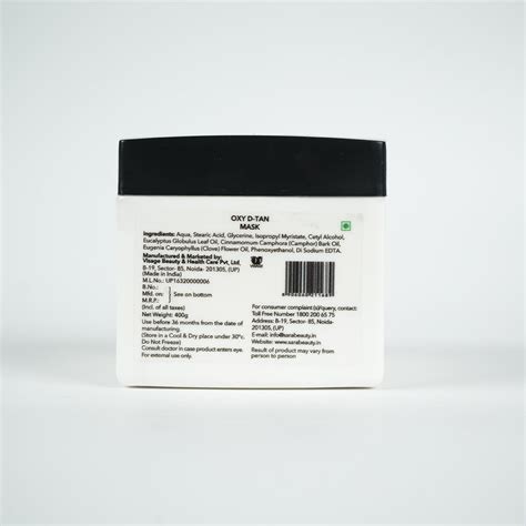 Sara Oxy D-tan Mask Tan Removal Mask for All Skin Type Men & Women ...