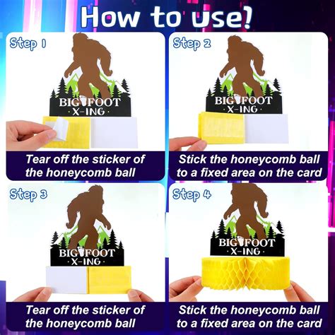 Buy 9 Pcs Bigfoot Honeycomb Centerpiece Bigfoot Theme Birthday Supplies ...