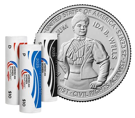 Ida B. Wells Quarters Available in U.S. Mint Rolls and Bags