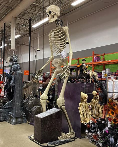 Gigantic 12 Foot Skeleton With Animated LCD Eyes | The Green Head