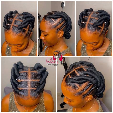 Cornrows with yarn | Natural hair stylists, Hair styles, Natural hair ...