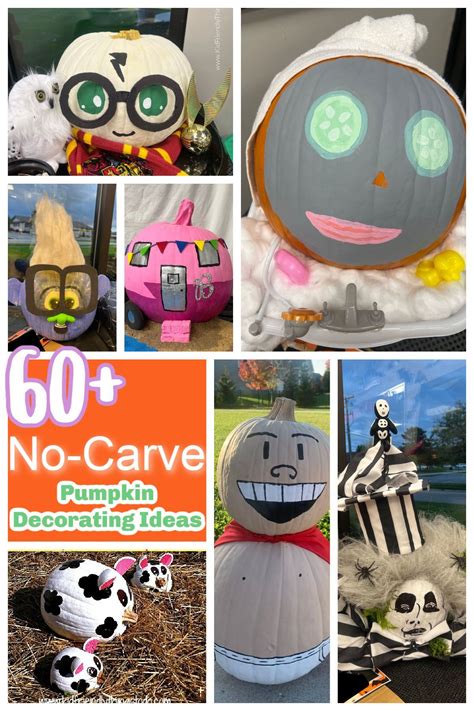 60+{No Carve} Pumpkin Decorating Ideas | No carve pumpkin decorating ...