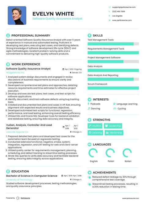 10+ Software Quality Assurance Analyst Resume Samples & Templates for 2025