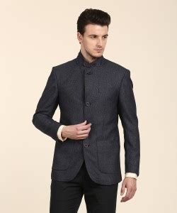 LOUIS PHILIPPE Self Design Bandhgala Party Men Blazer - Buy LOUIS ...