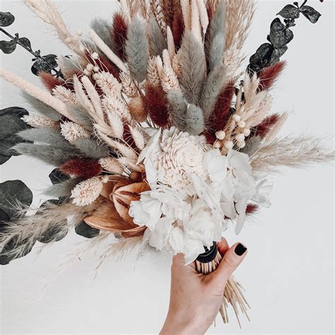 Dried Bridal Bouquet, Rustic Wedding Bouquet, Boho Bridal Bouquet ...