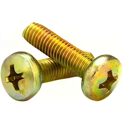 Parafuso Rosca Máquina Cabeça Panela Phillips Ferro Bicromatizado M2.5 ...