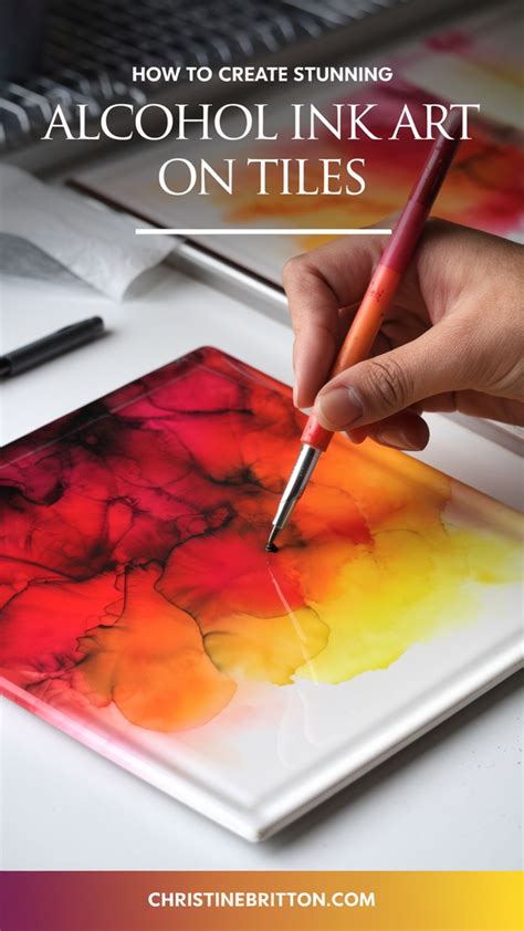 DIY Alcohol Ink Backsplash Tiles Guide | Alcohol ink tile tutorial, How ...