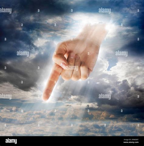 God And Jesus In Heaven Touching Fingers - painting of god pointing finger