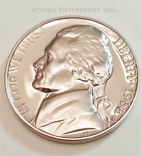 1968 S Jefferson *PROOF* Nickel **FREE SHIPPING** – Sclora Enterprises